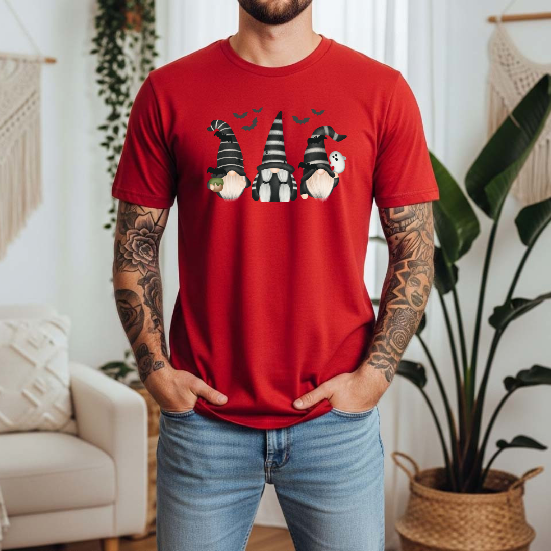 Gothic Gonks T-Shirt | Halloween Tee with Bats | Cute Gothic Style