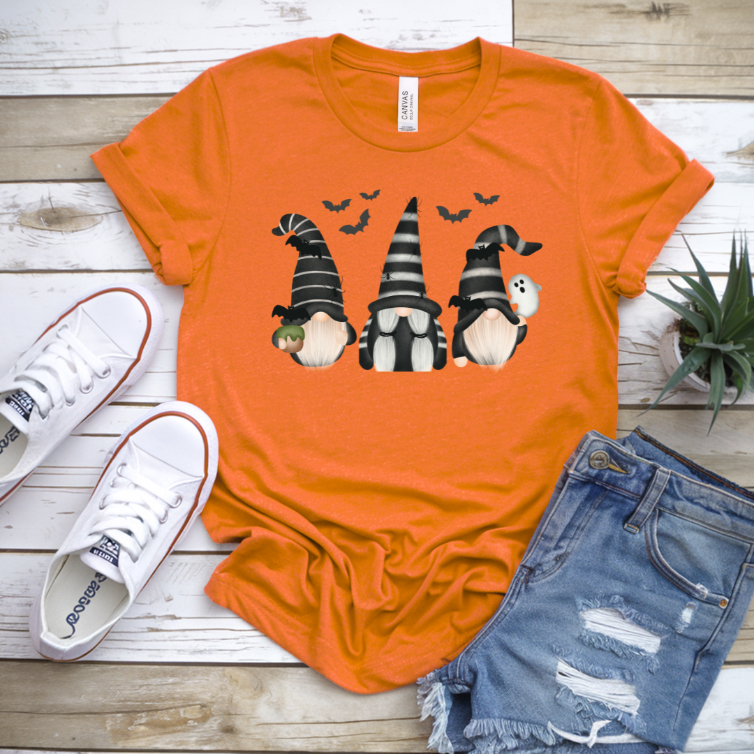 Gothic Gonks T-Shirt | Halloween Tee with Bats | Cute Gothic Style