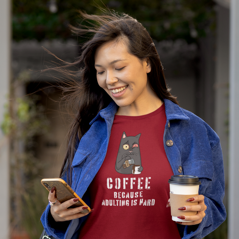 Coffee Because Adulting is Hard T-shirt