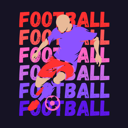 Ultimate Football Fan Hoodie (Male Player) (Purple Text)