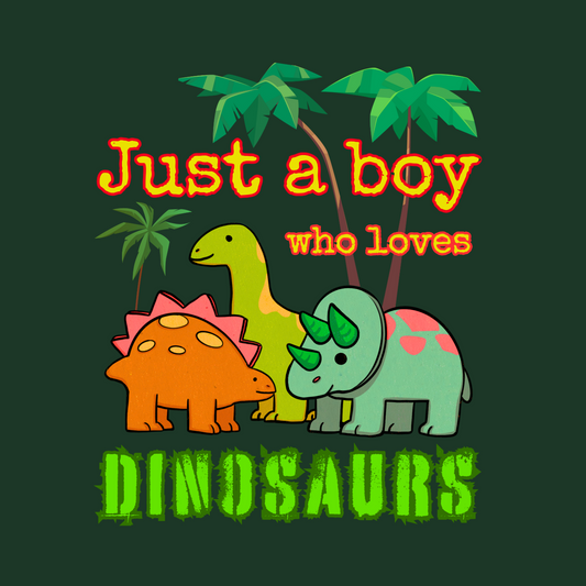 Just a Boy Who Loves Dinosaurs Kids' T-shirt