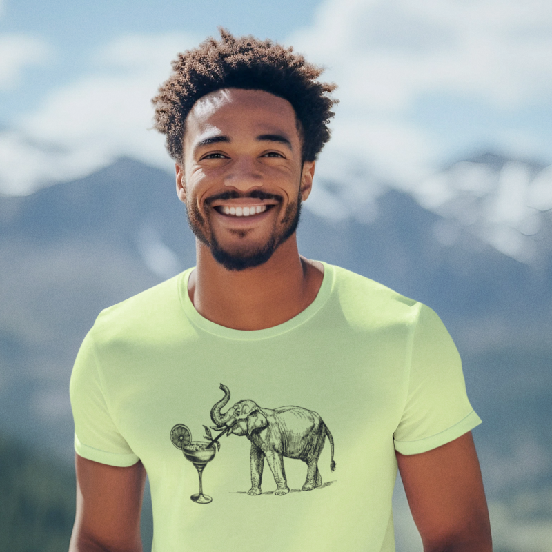 Elephant & Cocktail T-shirt