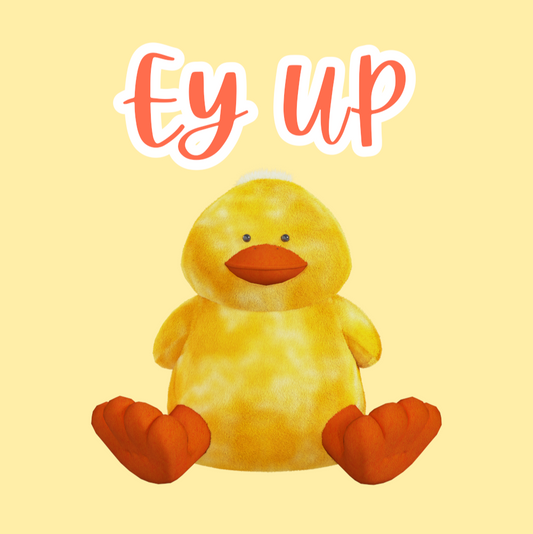 Ey Up (Duck) cork-back coaster