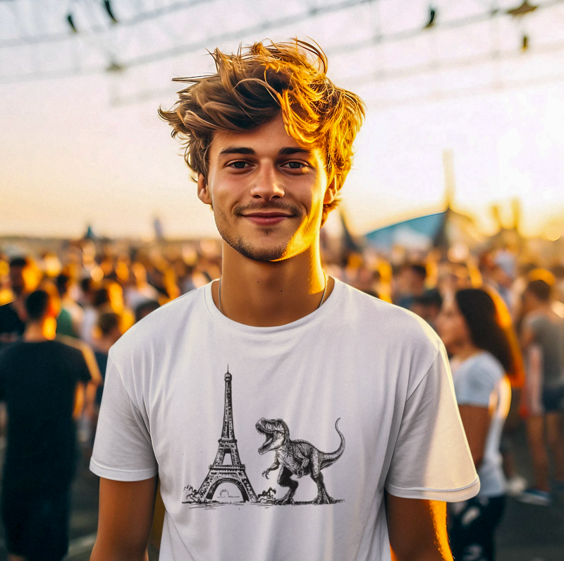T-Rex in Paris T-shirt