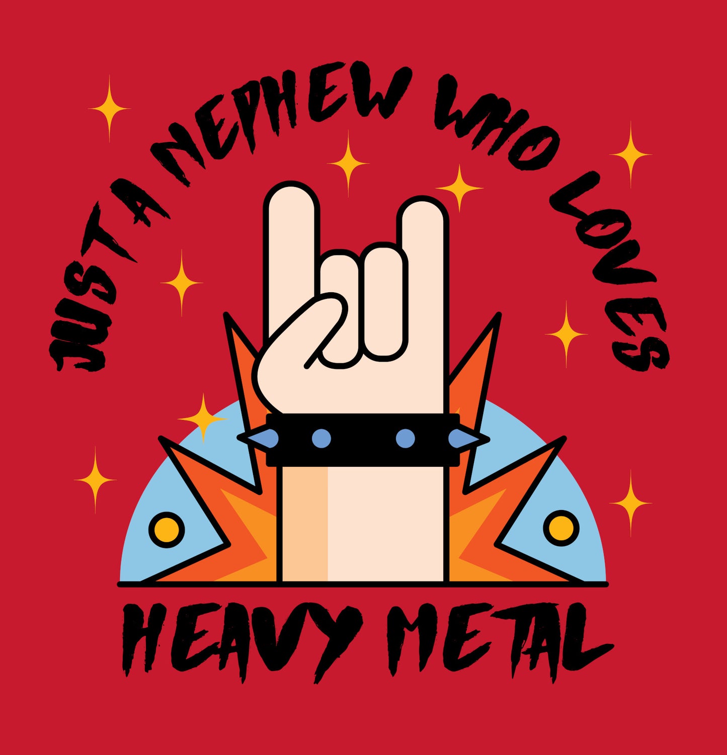 Just A Nephew Who Loves Heavy Metal T-Shirt