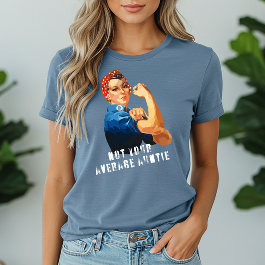 Not Your Average Auntie T-Shirt – Funny Unisex Aunt Shirt – Gift for Cool Aunties