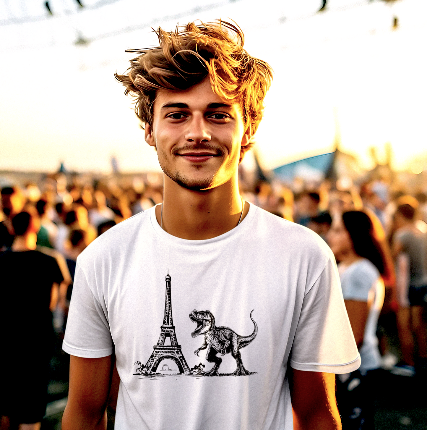 T-Rex in Paris unisex t-shirt