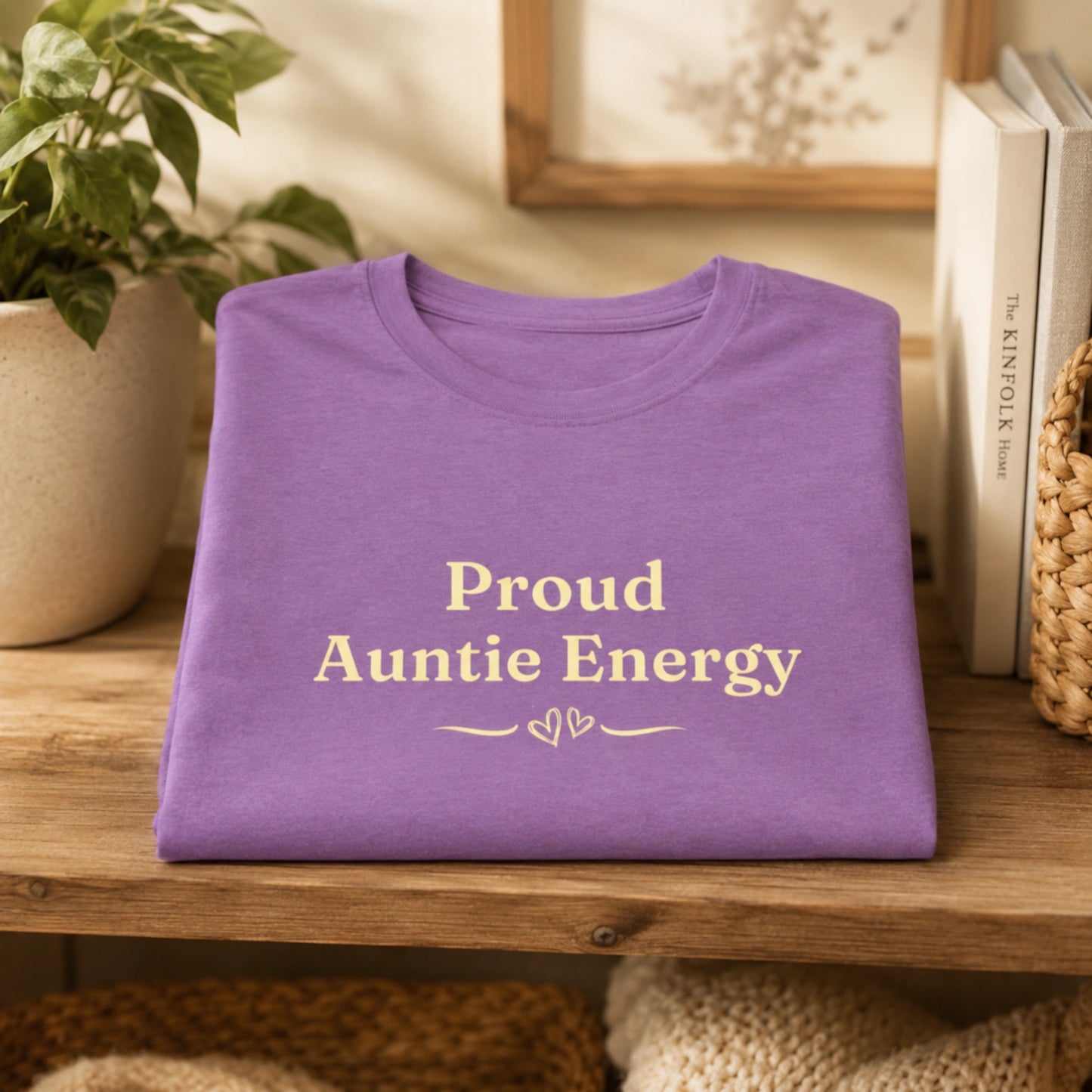 Proud Auntie Energy T-Shirt - Soft Auntie Quote Tee