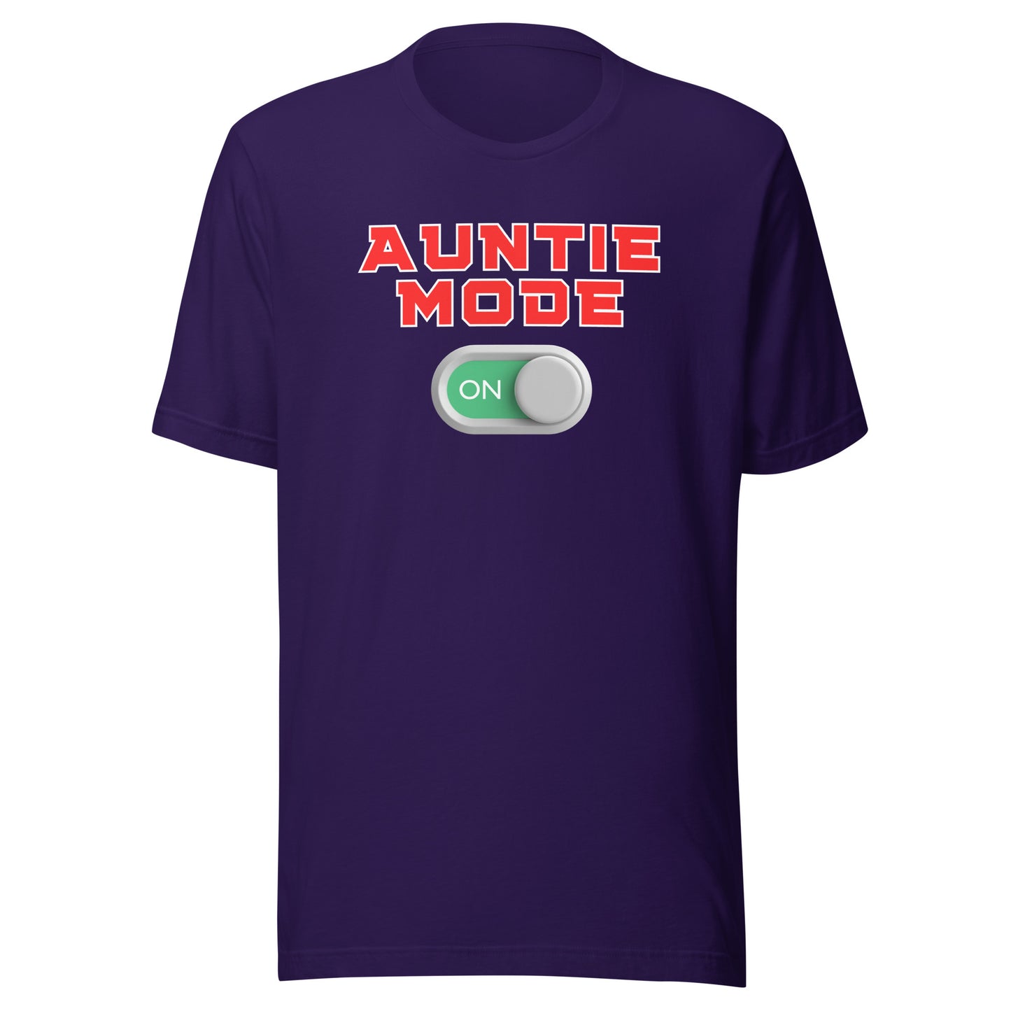 Auntie Mode On T-shirt in purple colourway