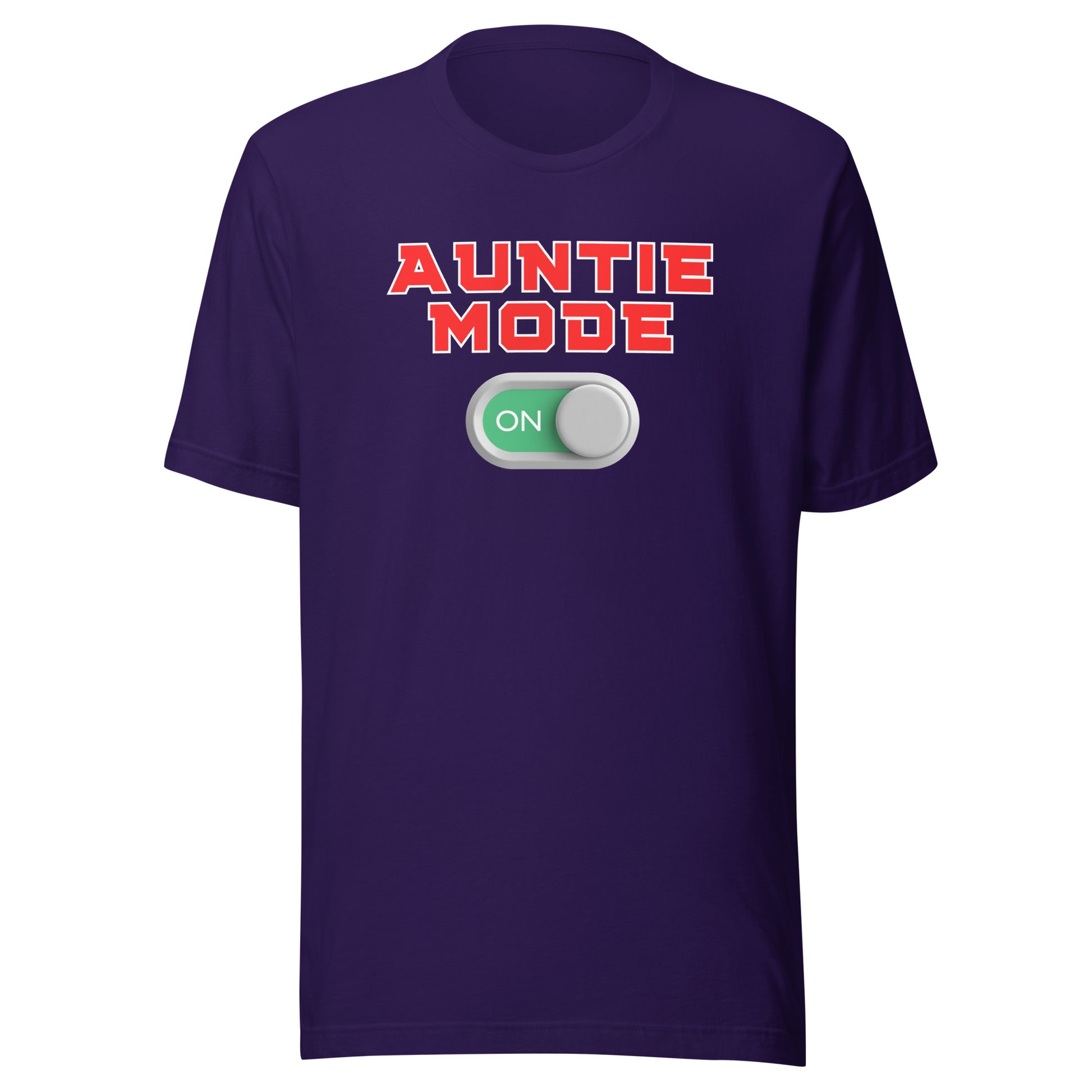 Auntie Mode On T-shirt in purple colourway