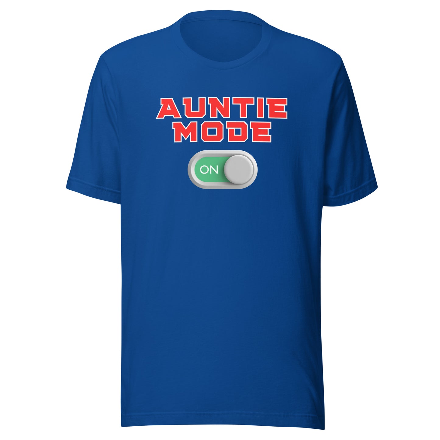 Auntie Mode On T-shirt in royal blue colourway