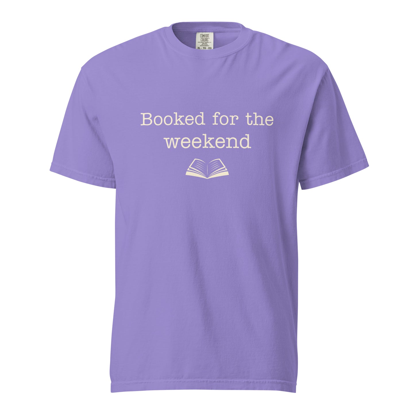 booked for the weekend comfort colors t-shirt violet purple reader gift shirt