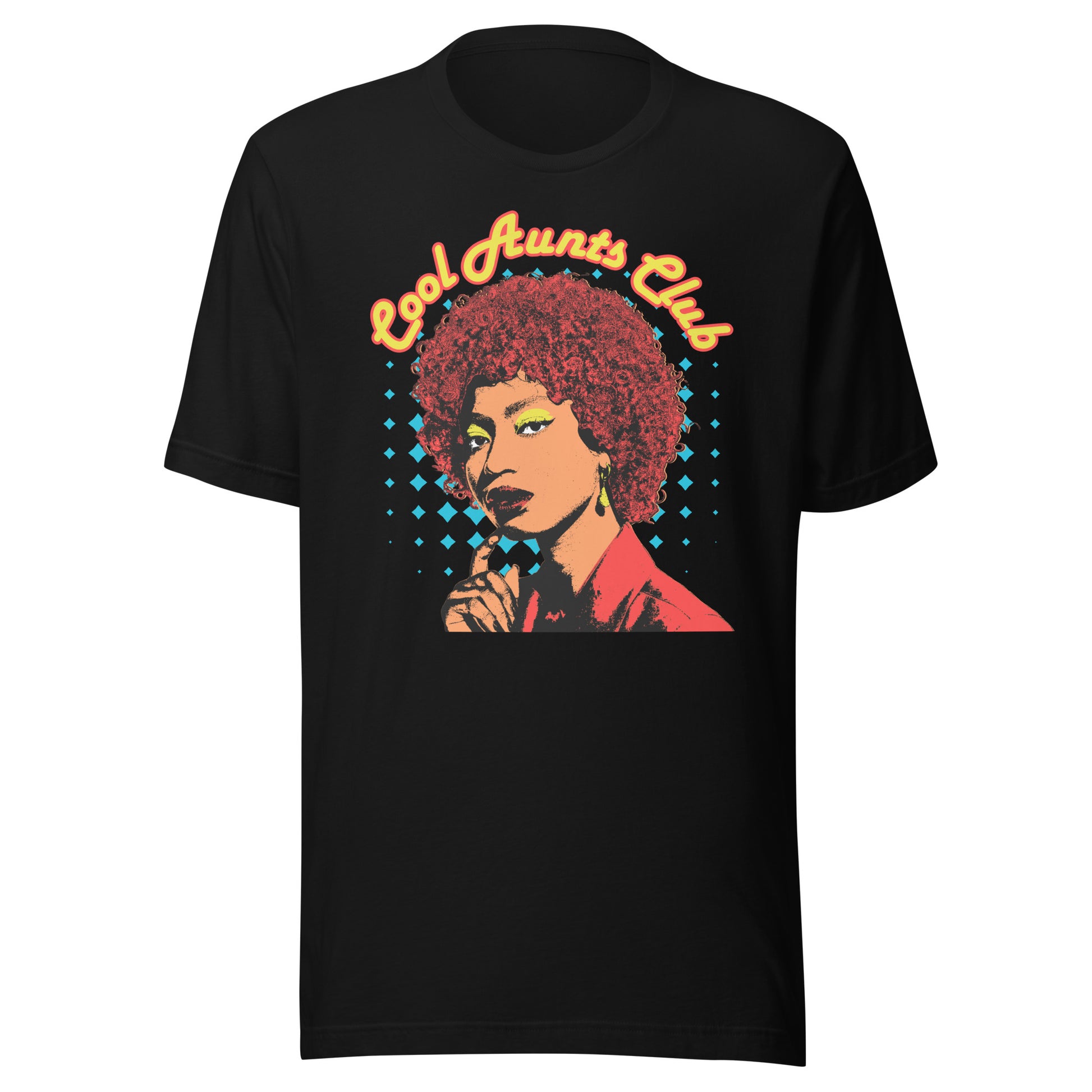 Cool Aunts Club retro graphic t-shirt on black background