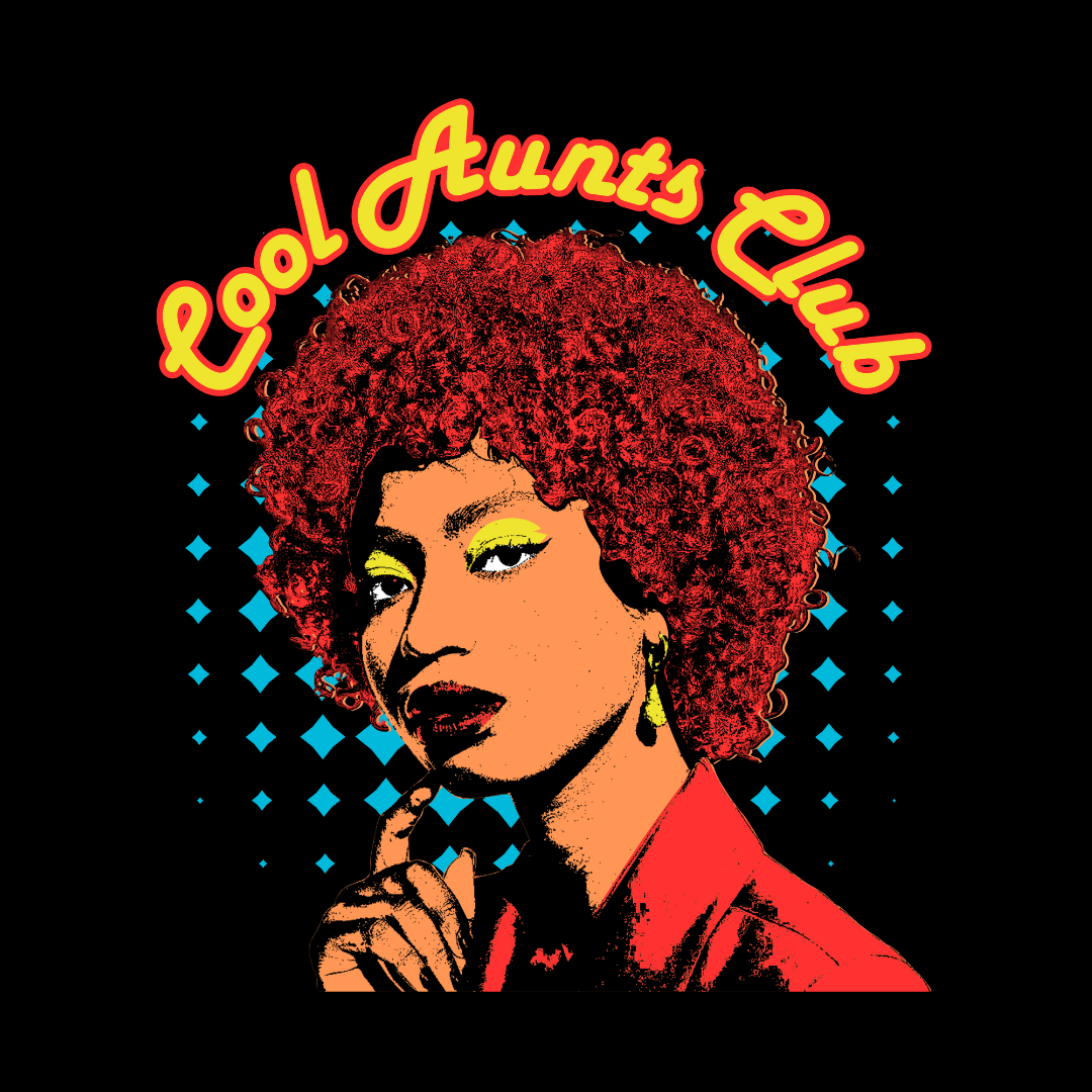 Cool Aunts Club retro illustration close-up design