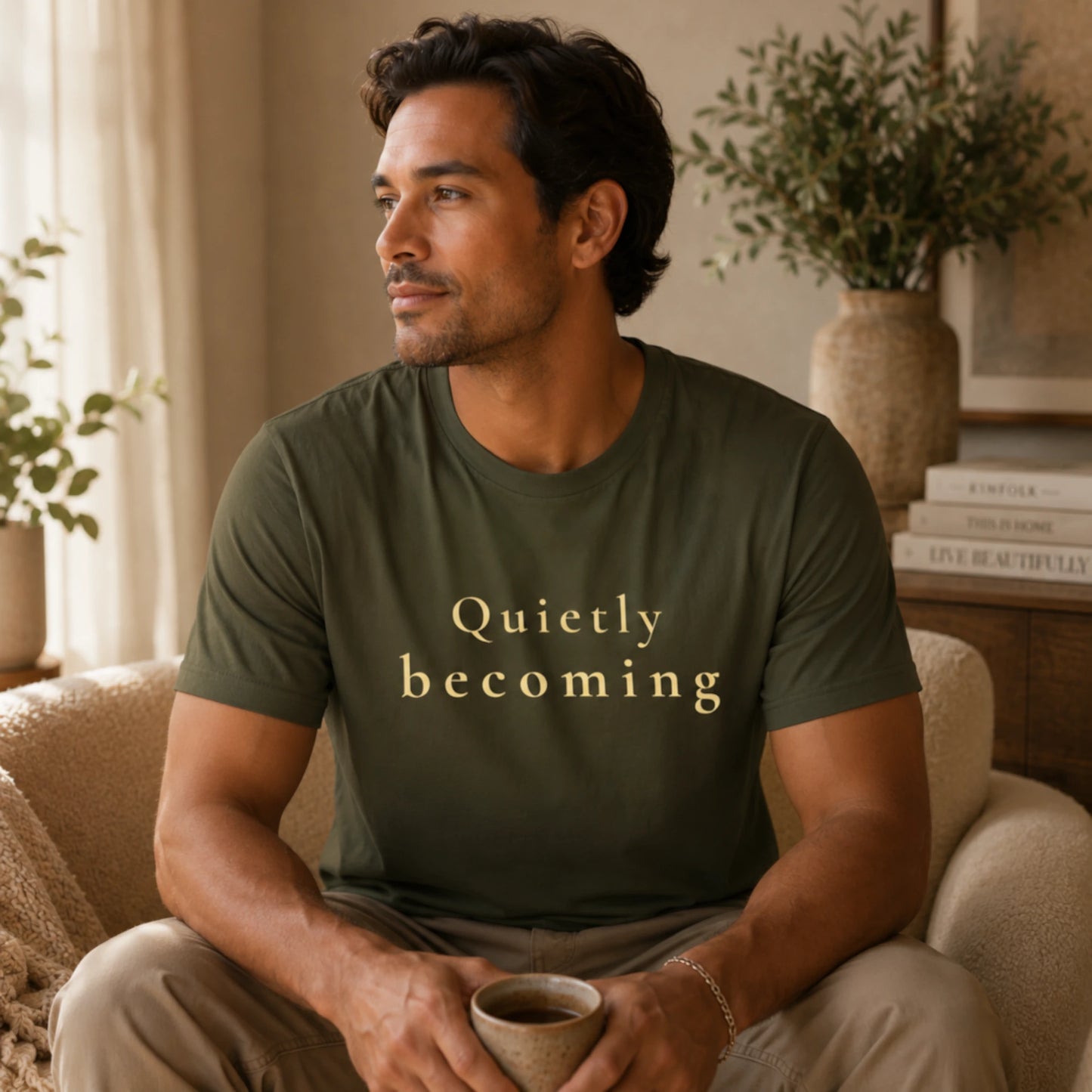 Quietly Becoming T-Shirt – Soft Positive Quote Tee