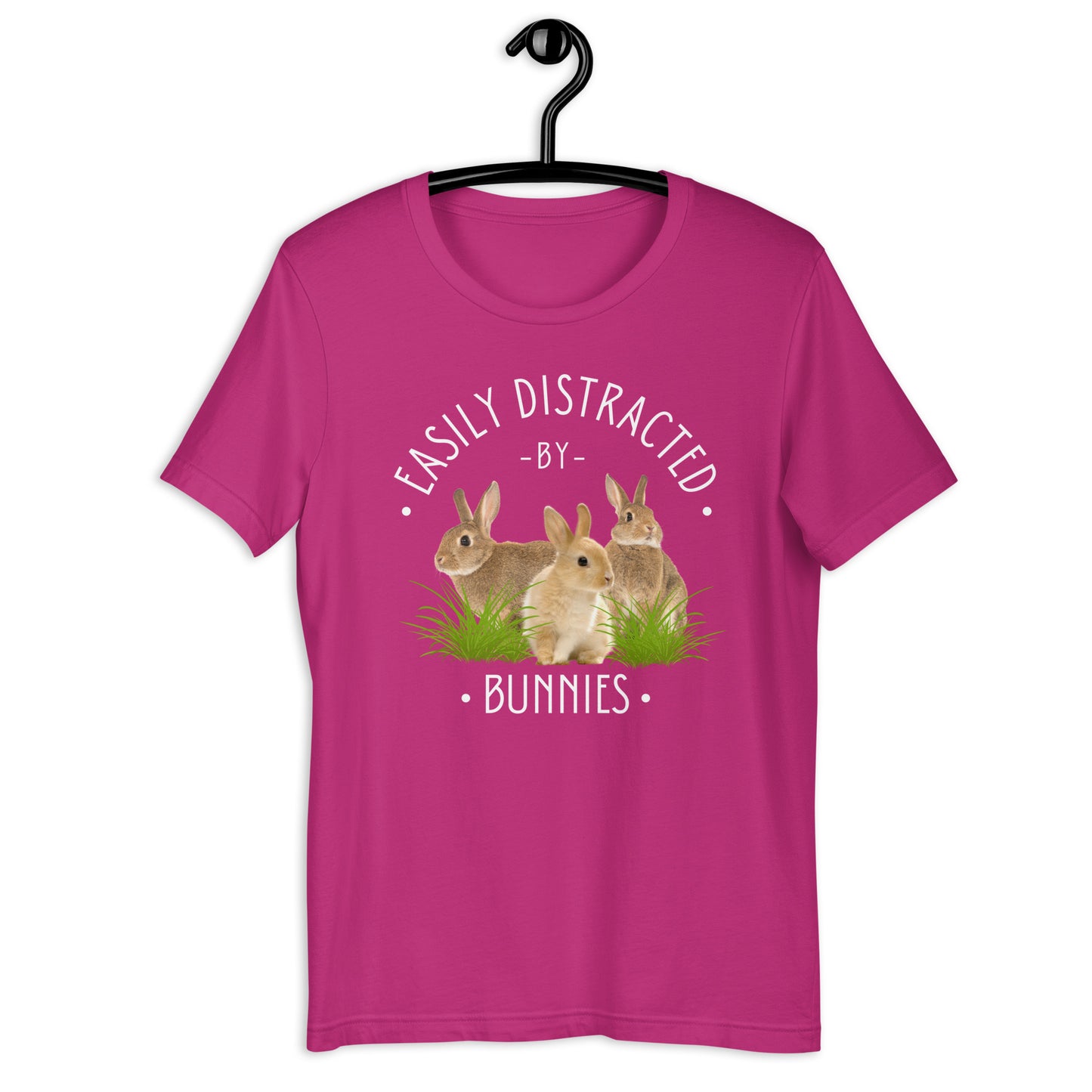 Easily Distracted by Bunnies unisex t-shirt