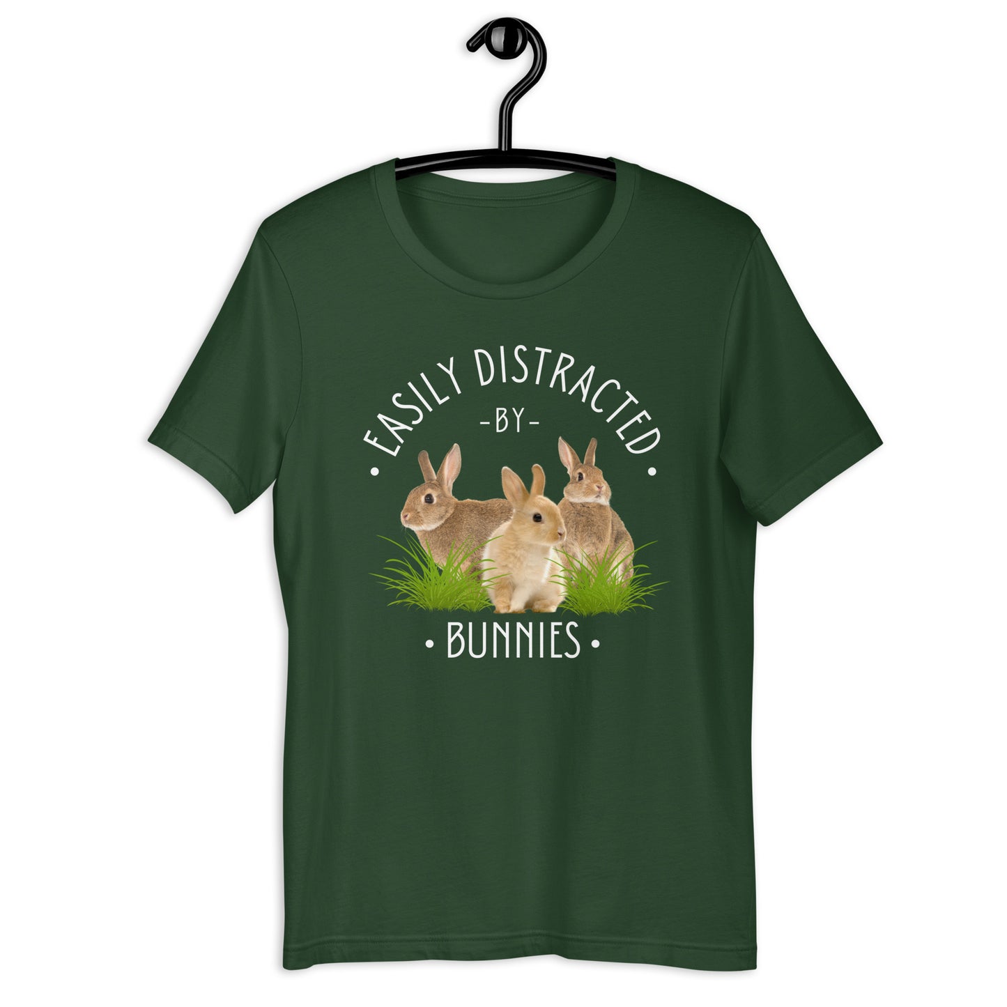 Easily Distracted by Bunnies unisex t-shirt