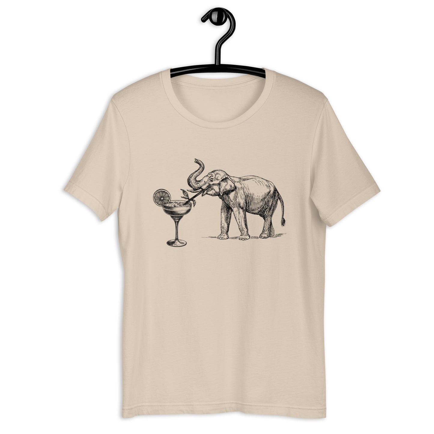 Elephant & Cocktail unisex t-shirt