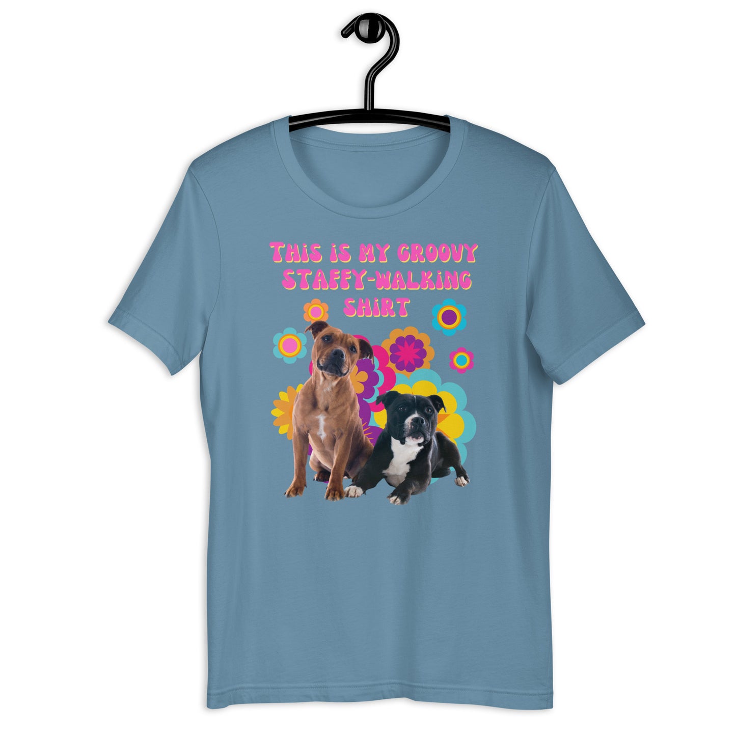 This Is My Groovy Staffy-Walking Shirt T-shirt