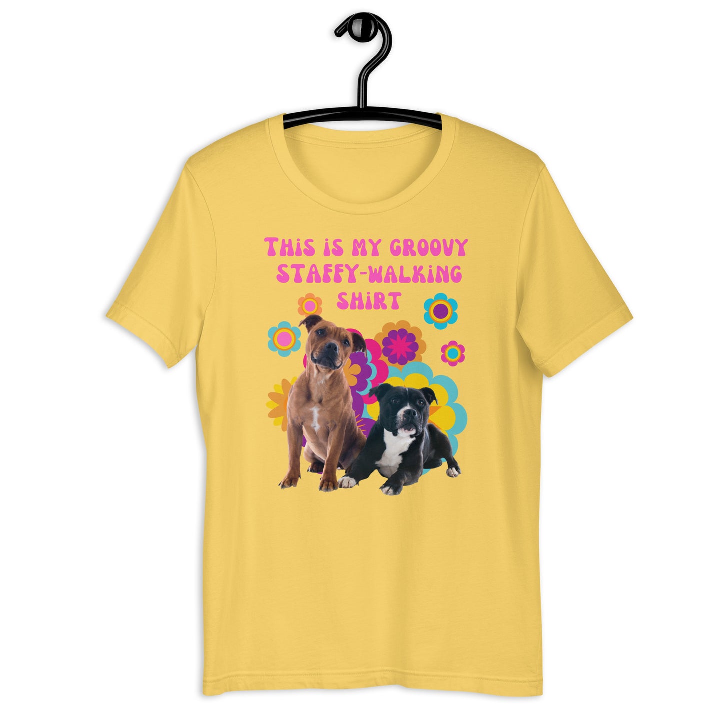 This Is My Groovy Staffy-Walking Shirt T-shirt