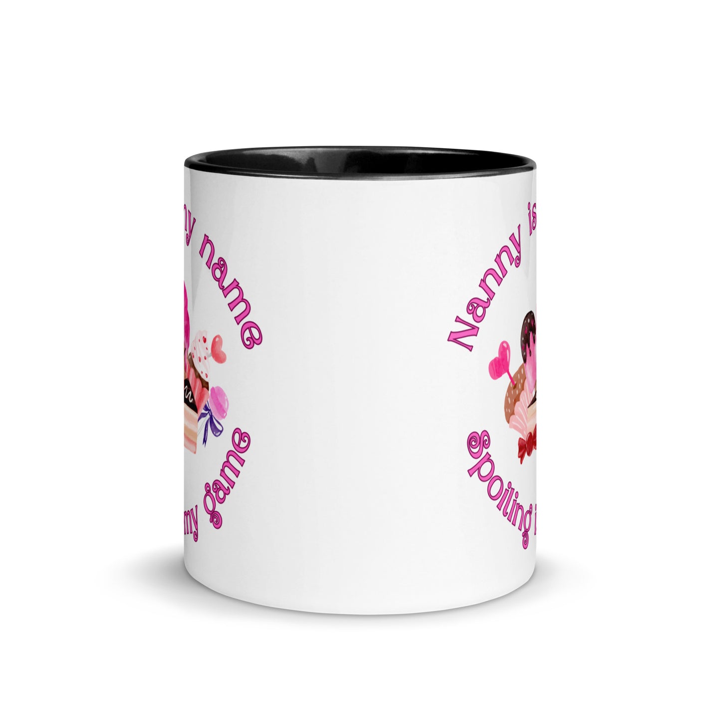 Nanny is my name... Spoiling is my game colour-inside mug