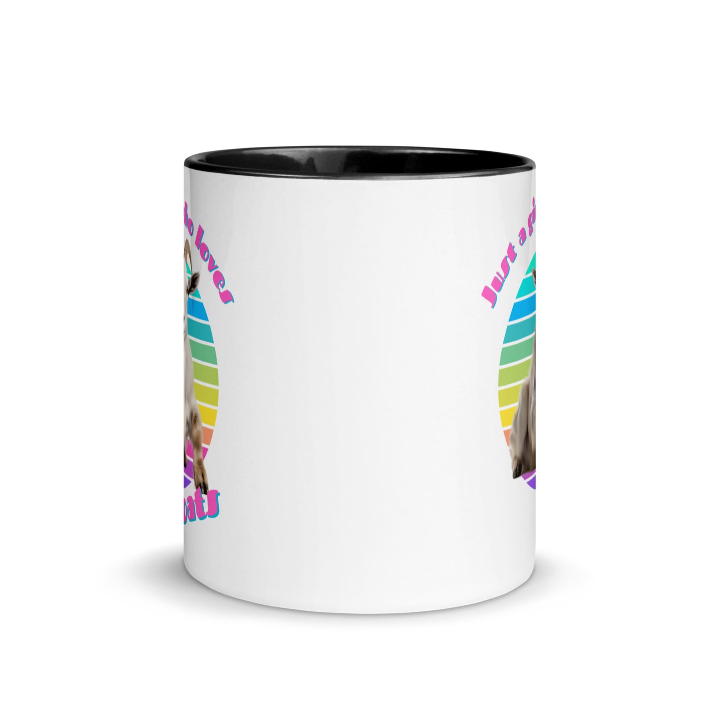 Just a Girl Who Loves Goats colour-inside mug