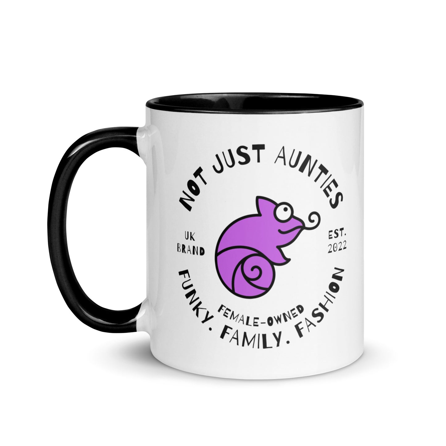 Not Just Aunties logo colour-inside mug