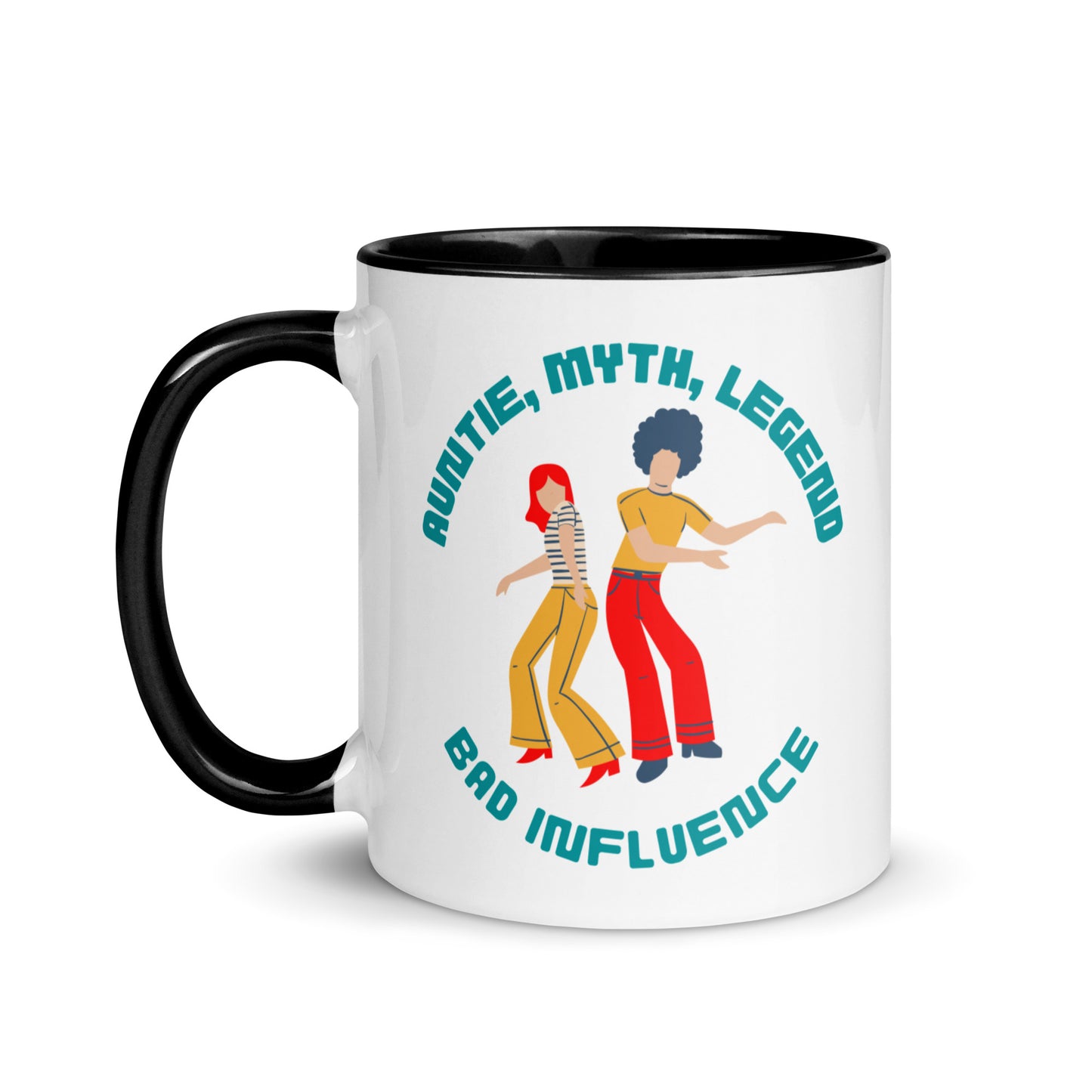 Auntie, Myth, Legend, Bad Influence colour-inside mug