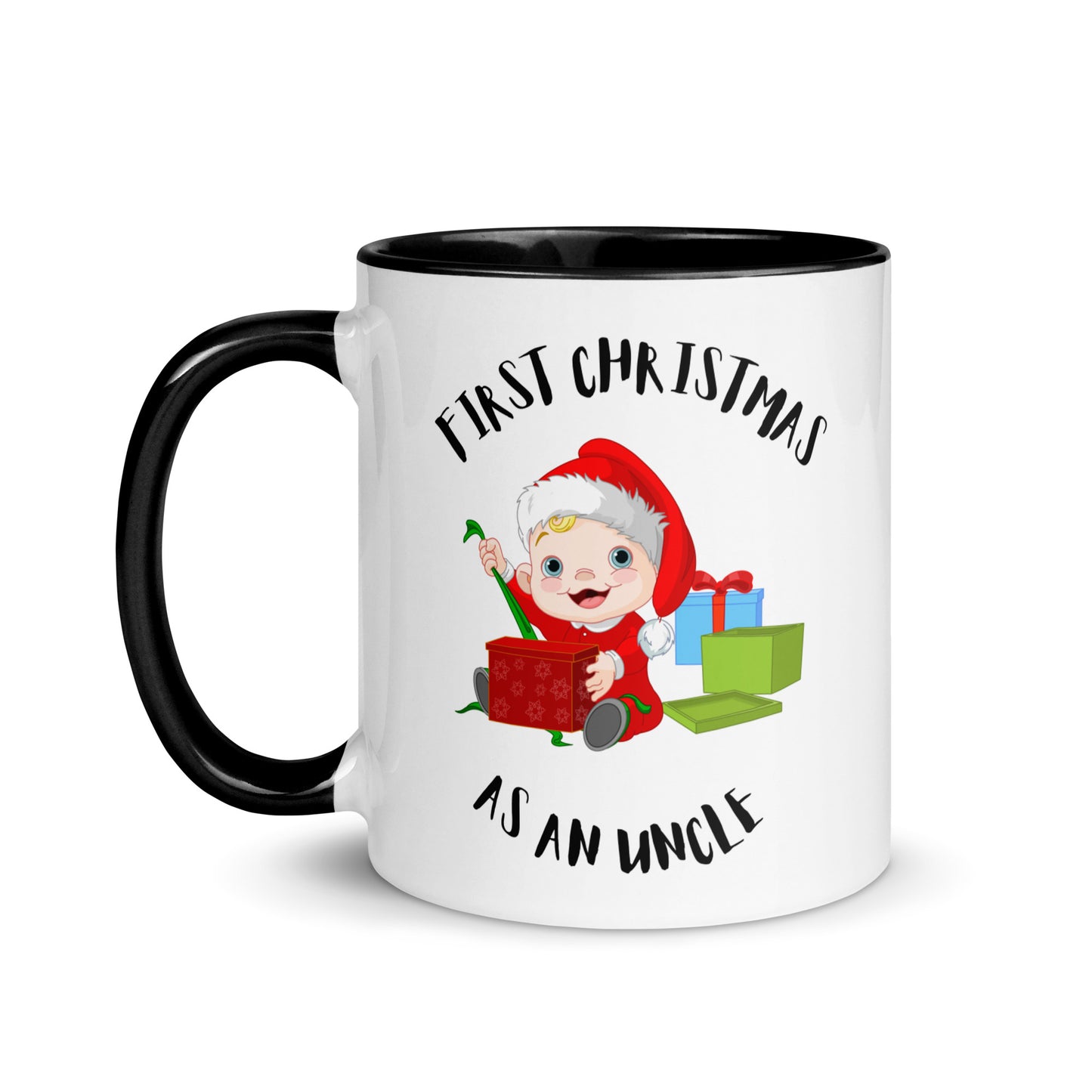 First Christmas as an Uncle colour-inside mug