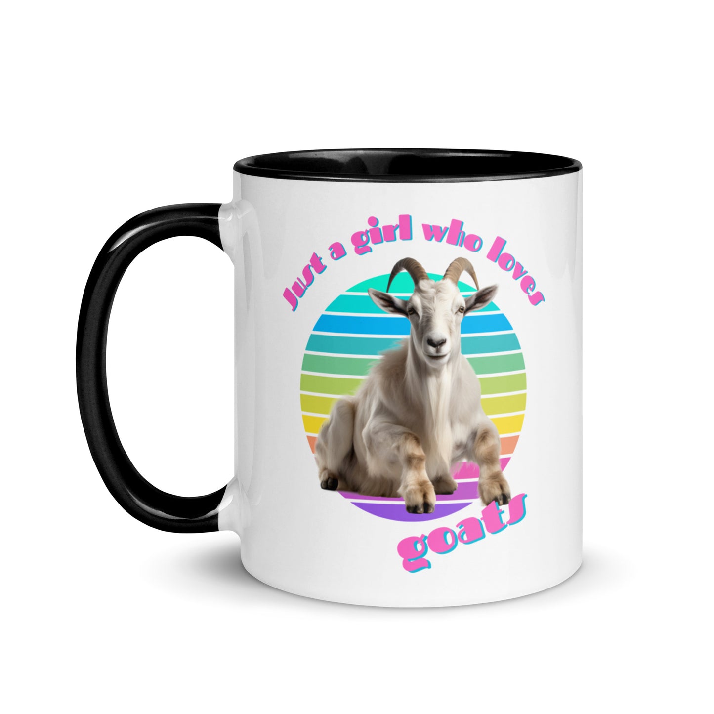 Just a Girl Who Loves Goats colour-inside mug