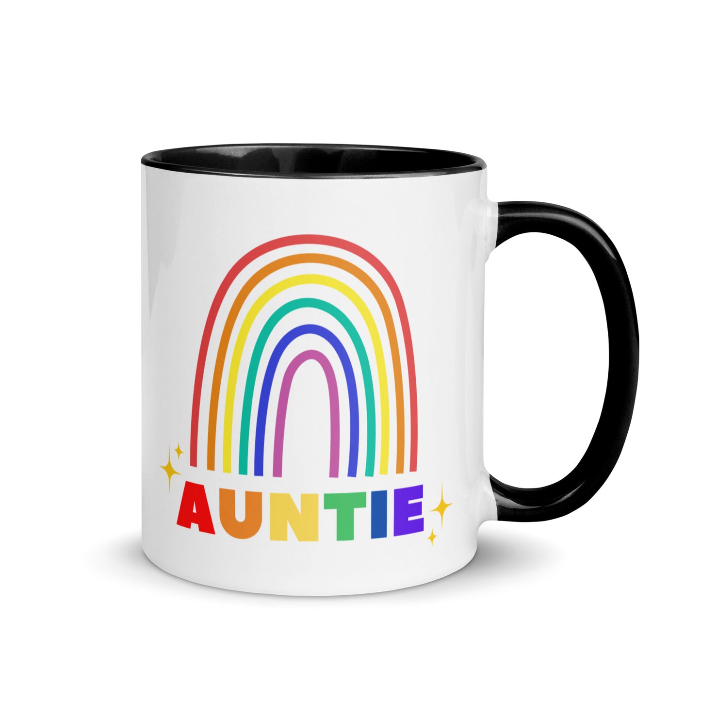 Auntie Rainbow colour-inside mug