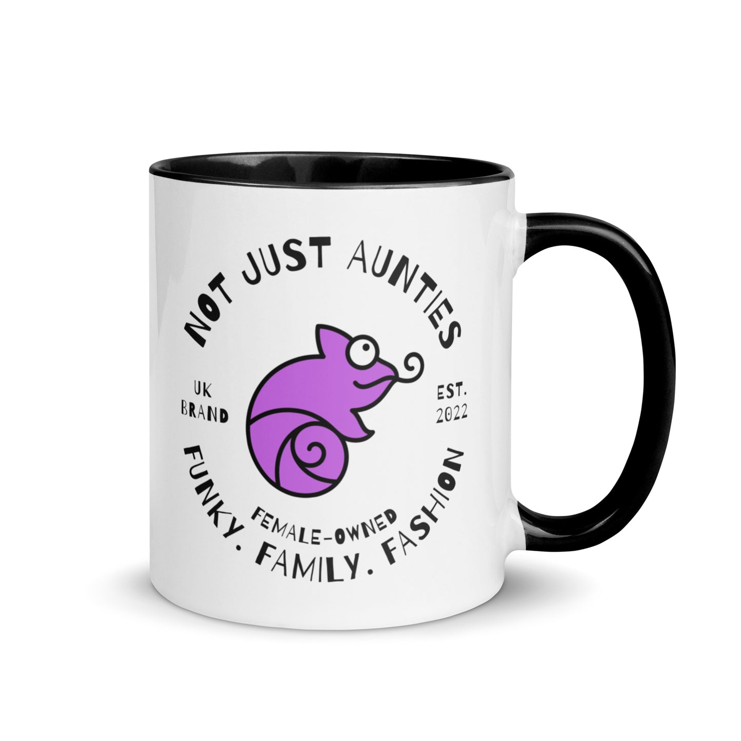 Not Just Aunties logo colour-inside mug