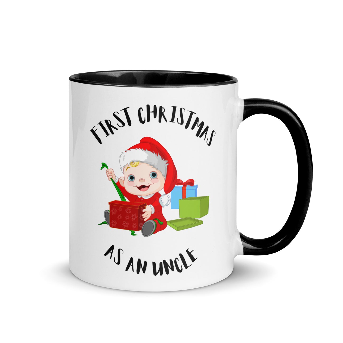 First Christmas as an Uncle colour-inside mug