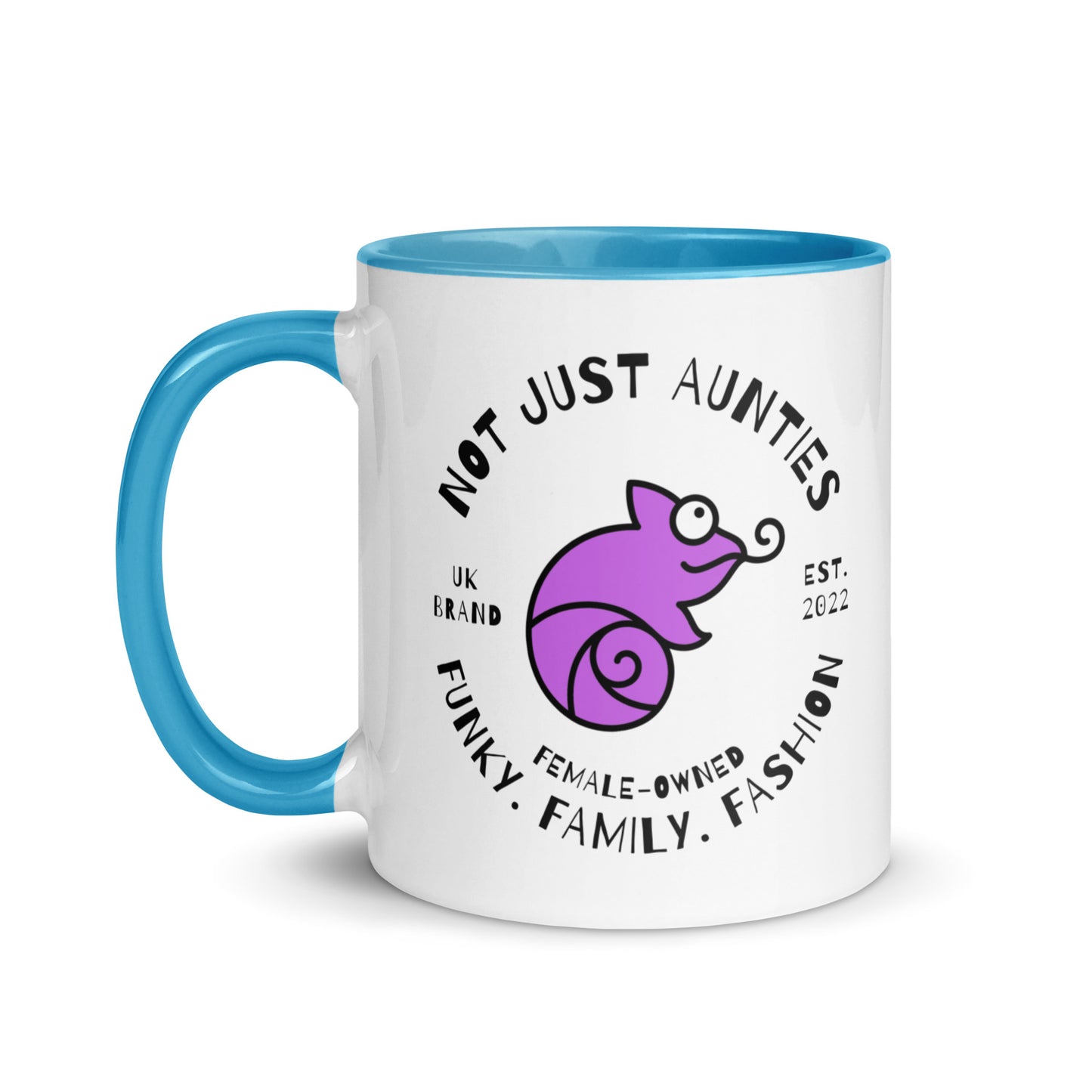 Not Just Aunties logo colour-inside mug