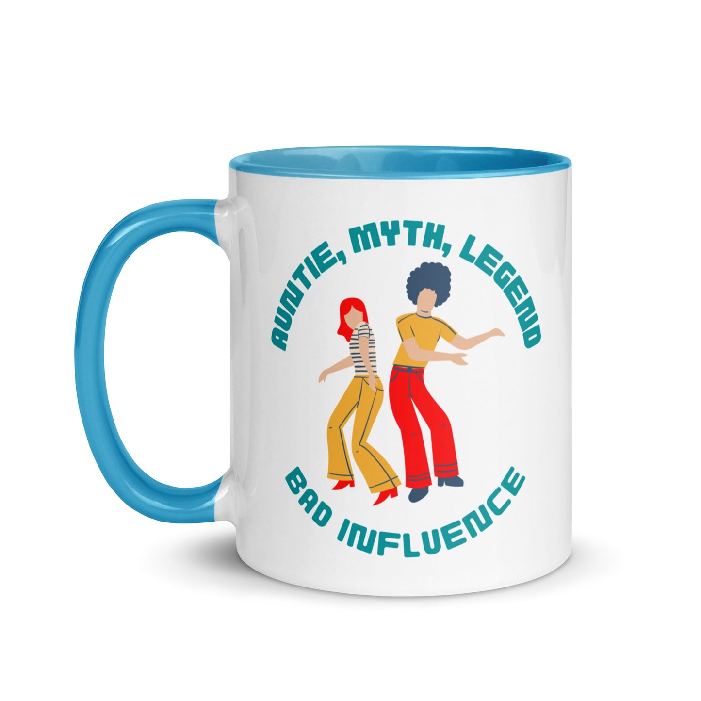 Auntie, Myth, Legend, Bad Influence colour-inside mug