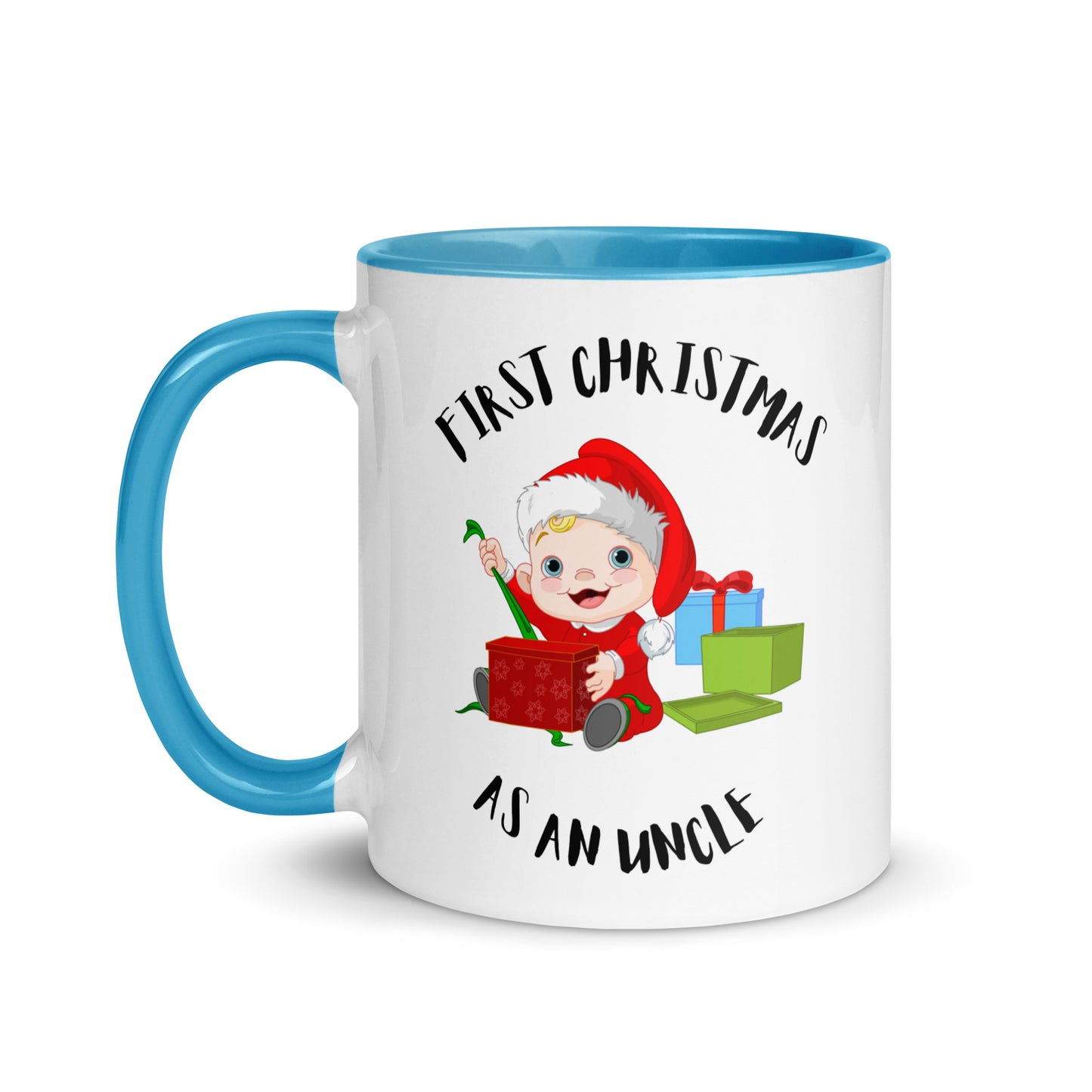 First Christmas as an Uncle colour-inside mug