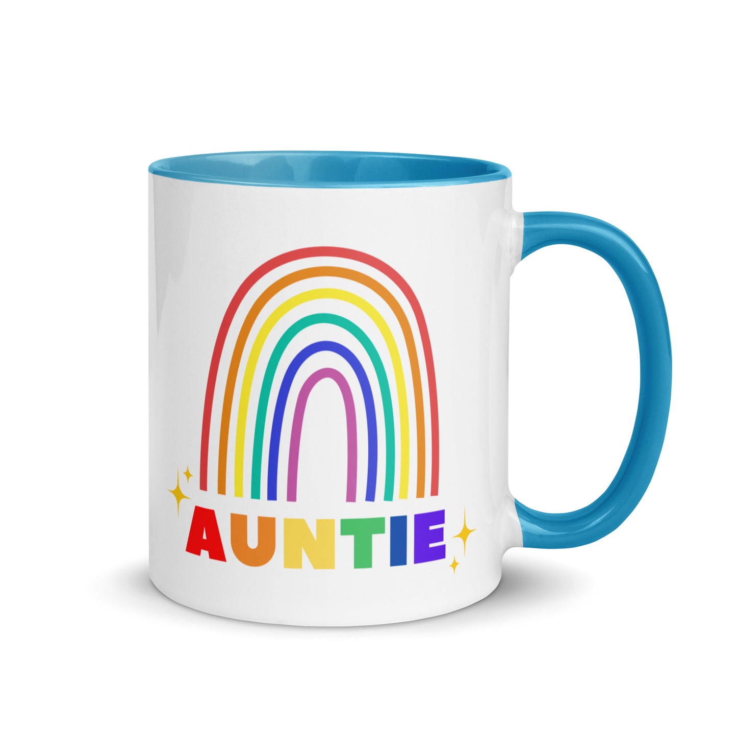 Auntie Rainbow colour-inside mug