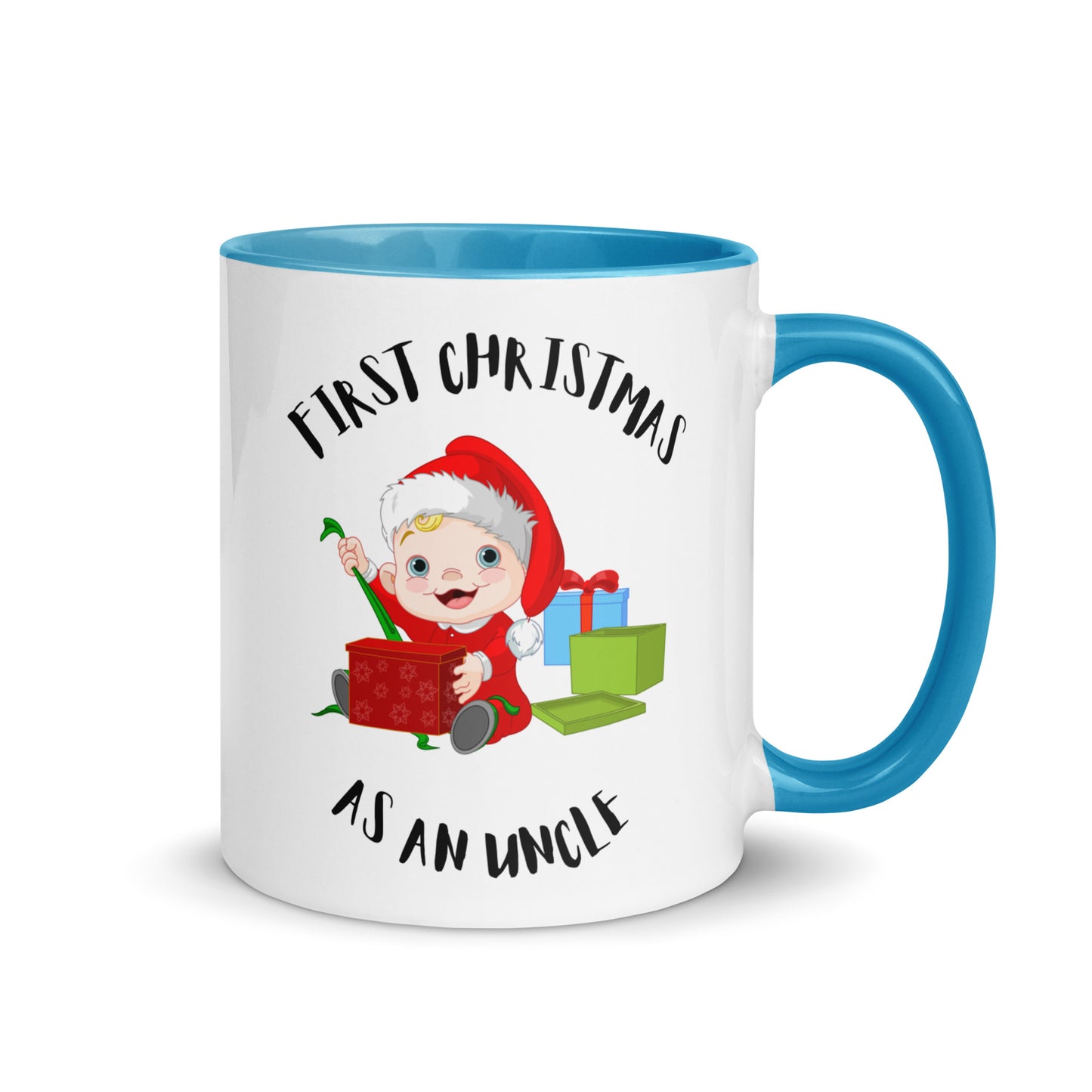 First Christmas as an Uncle colour-inside mug