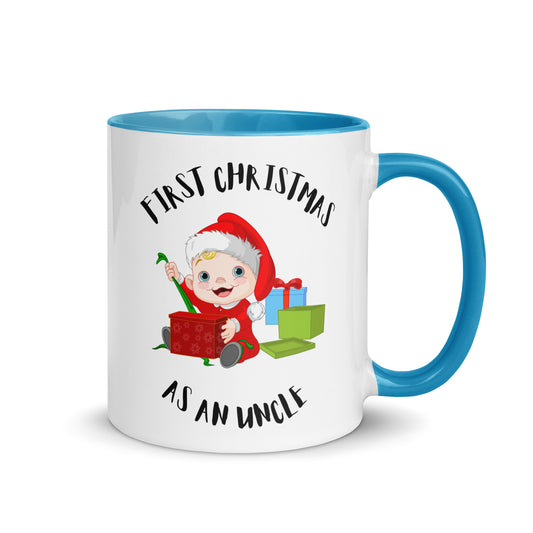 First Christmas as an Uncle colour-inside mug