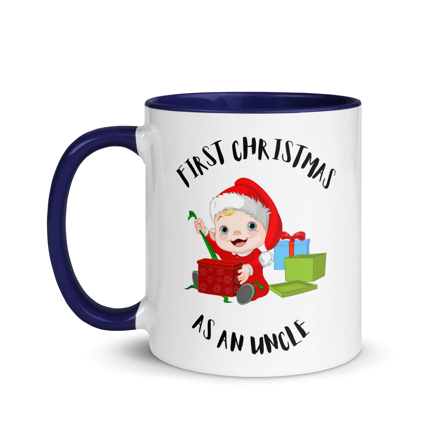 First Christmas as an Uncle colour-inside mug