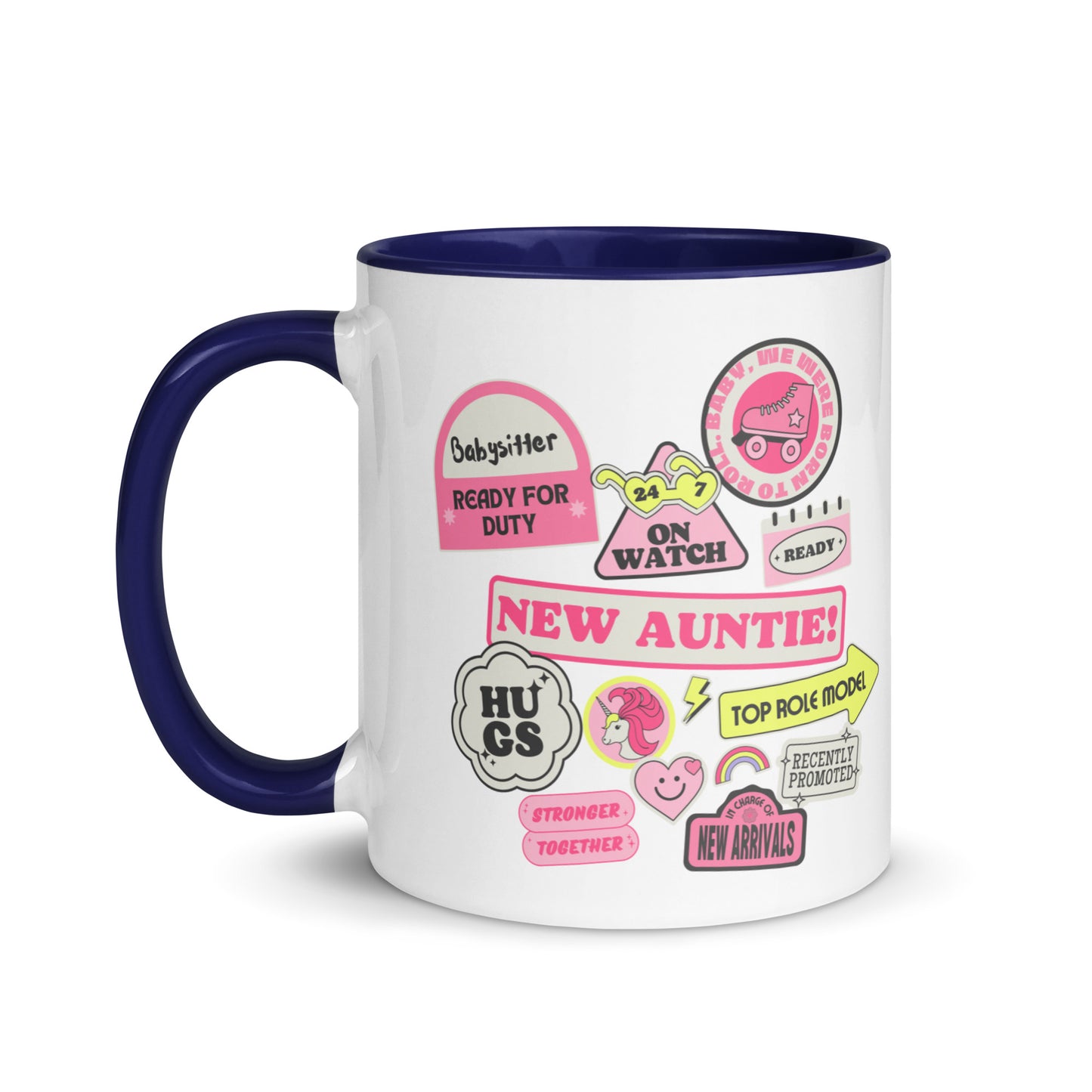 New Auntie Signs colour-inside mug