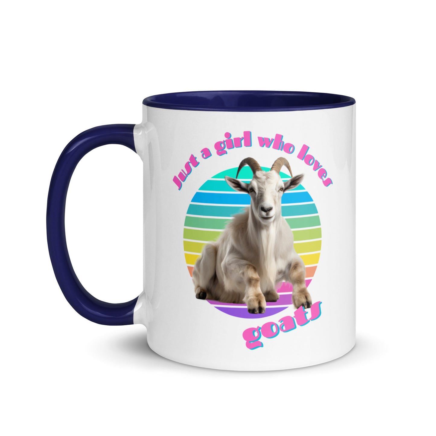 Just a Girl Who Loves Goats colour-inside mug