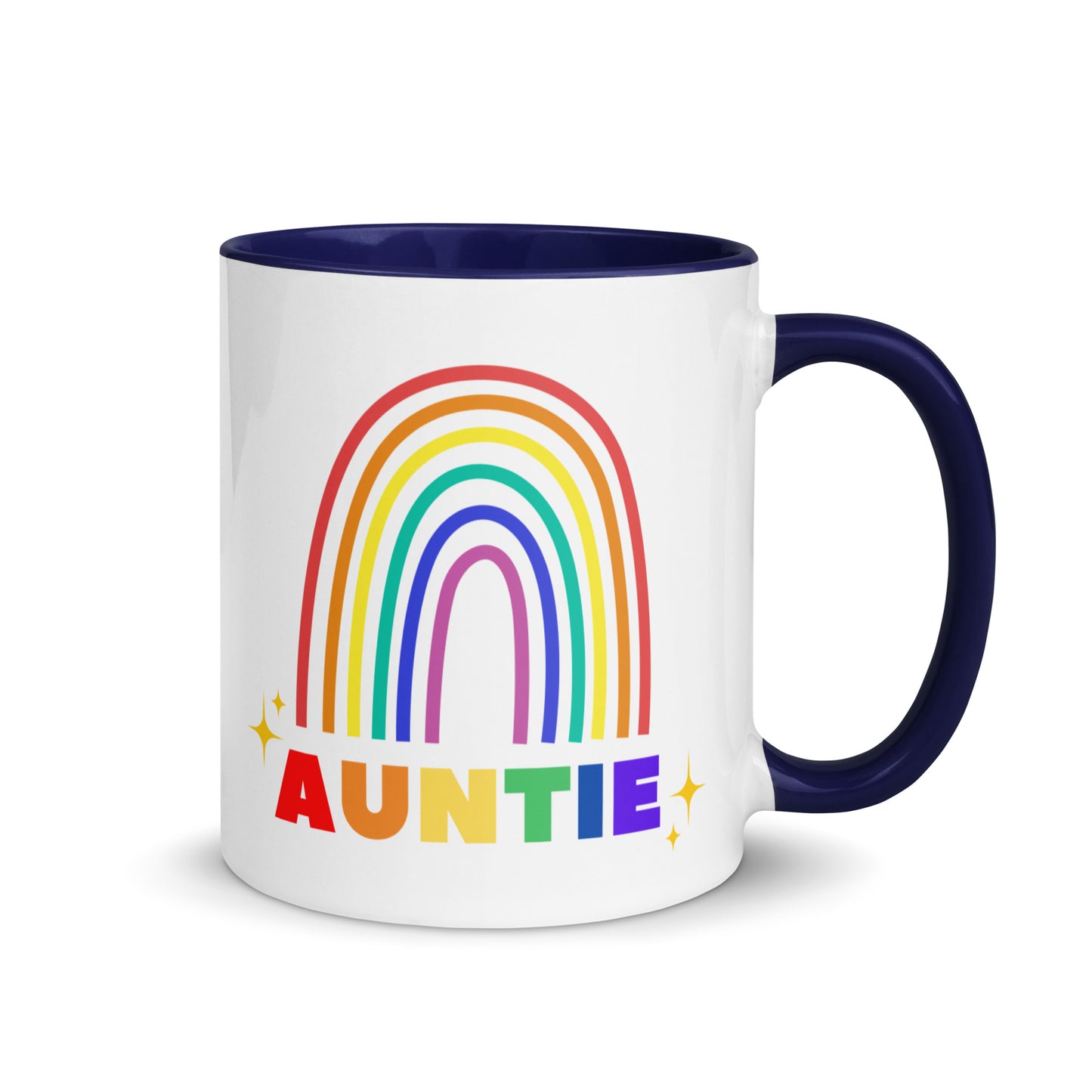 Auntie Rainbow colour-inside mug