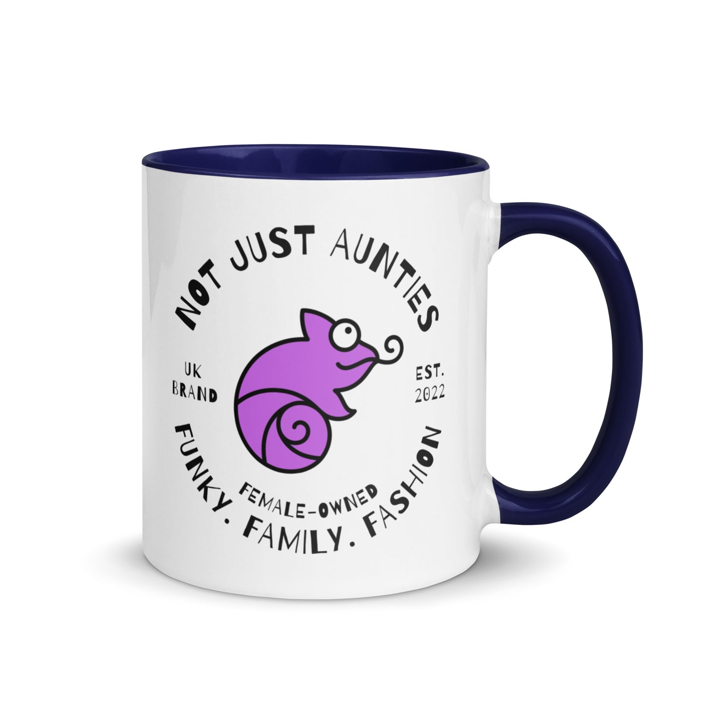 Not Just Aunties logo colour-inside mug