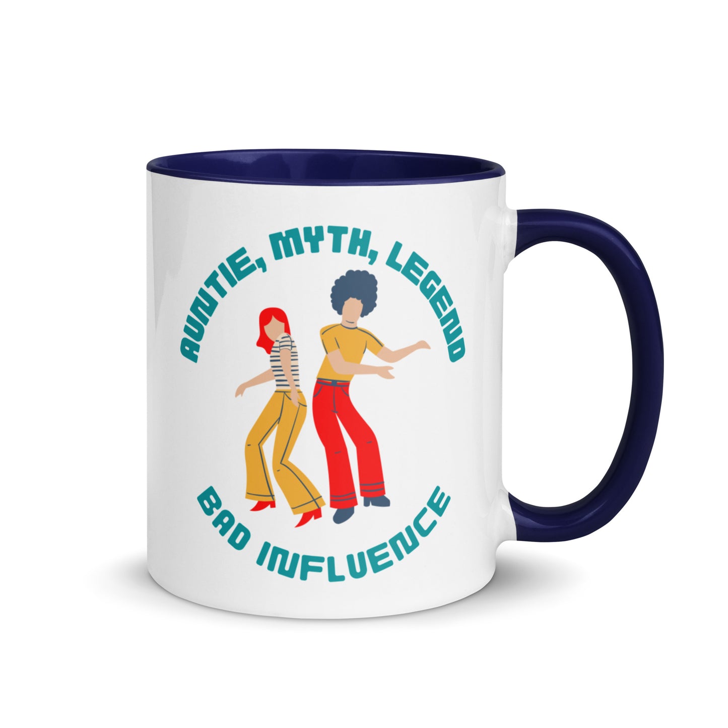 Auntie, Myth, Legend, Bad Influence colour-inside mug