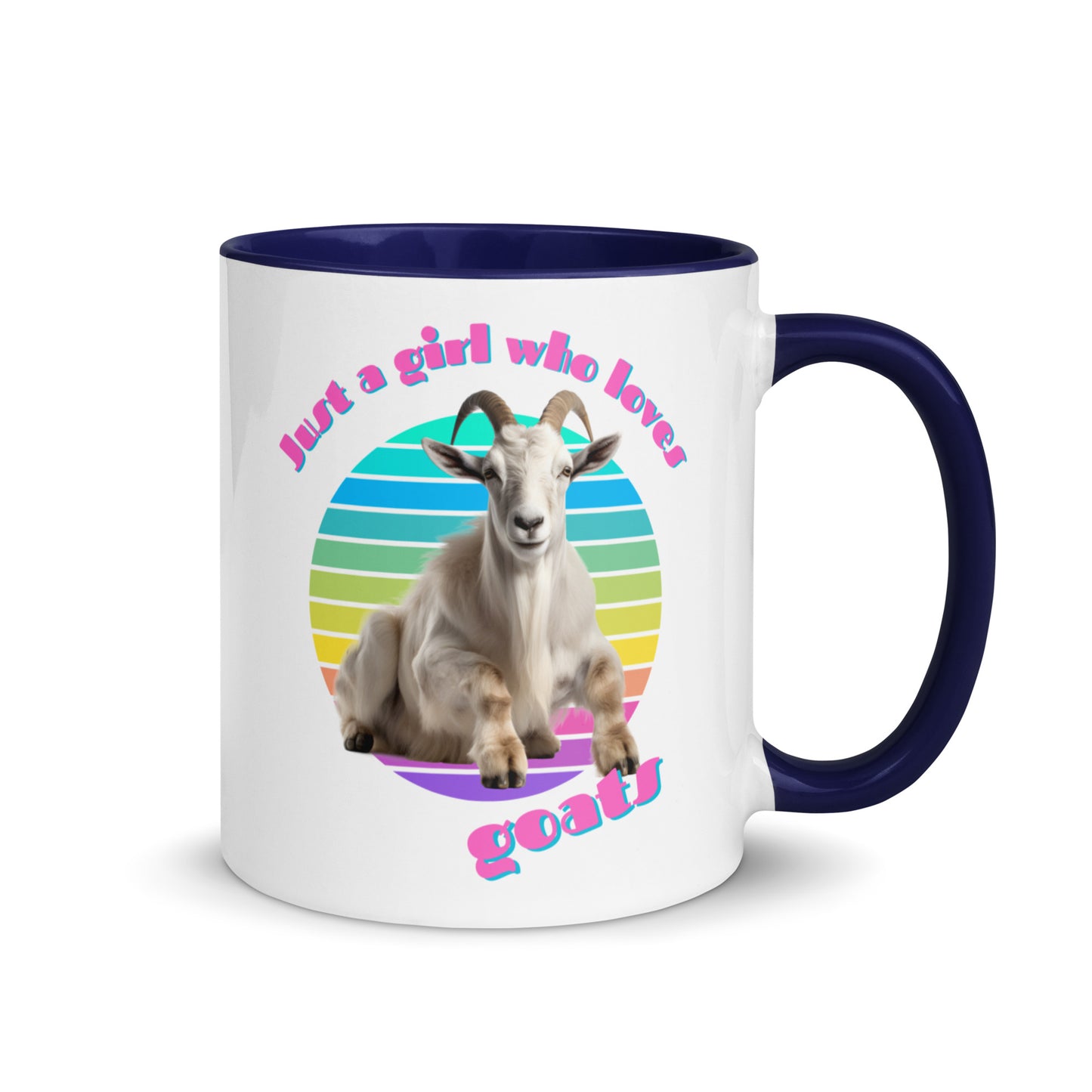 Just a Girl Who Loves Goats colour-inside mug