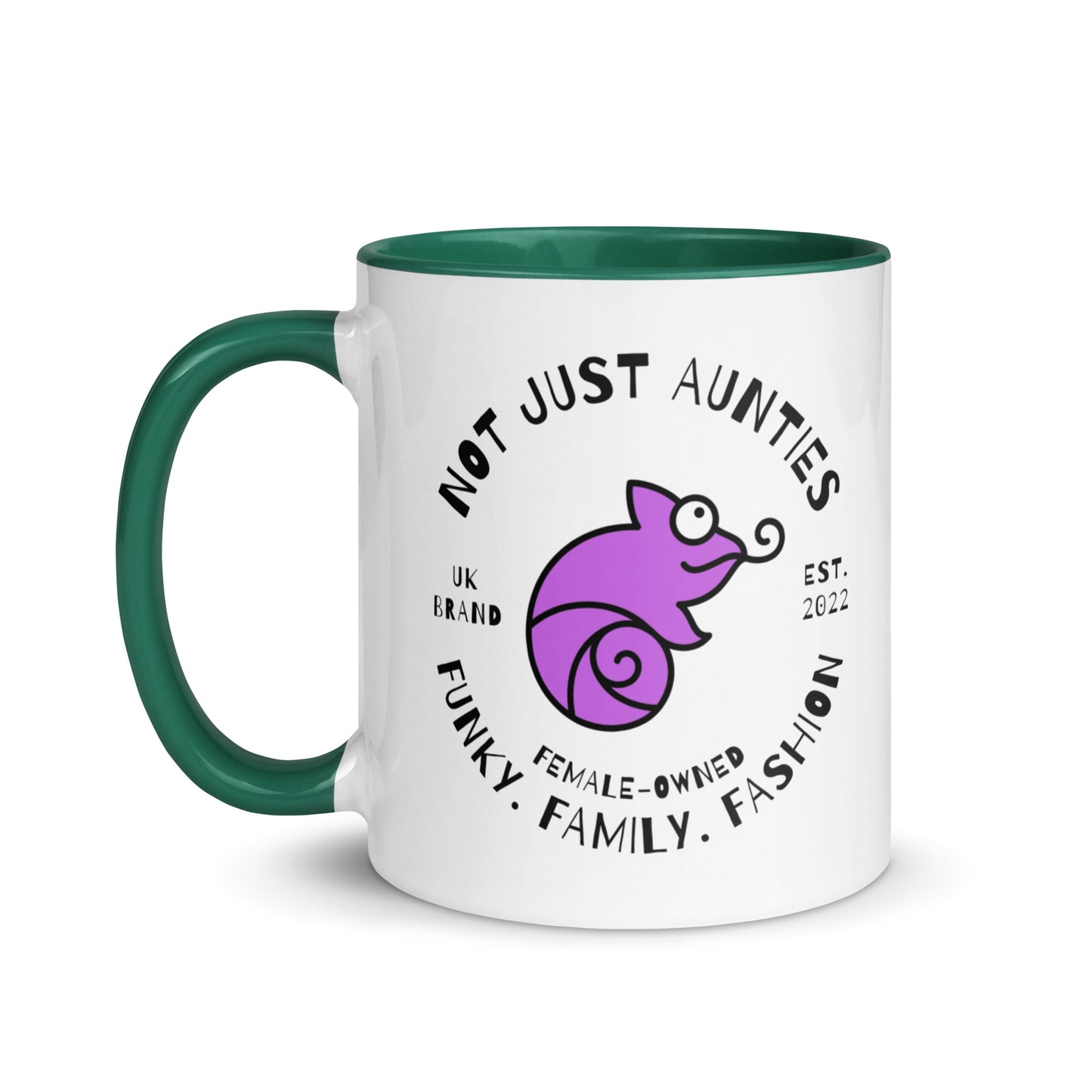 Not Just Aunties logo colour-inside mug