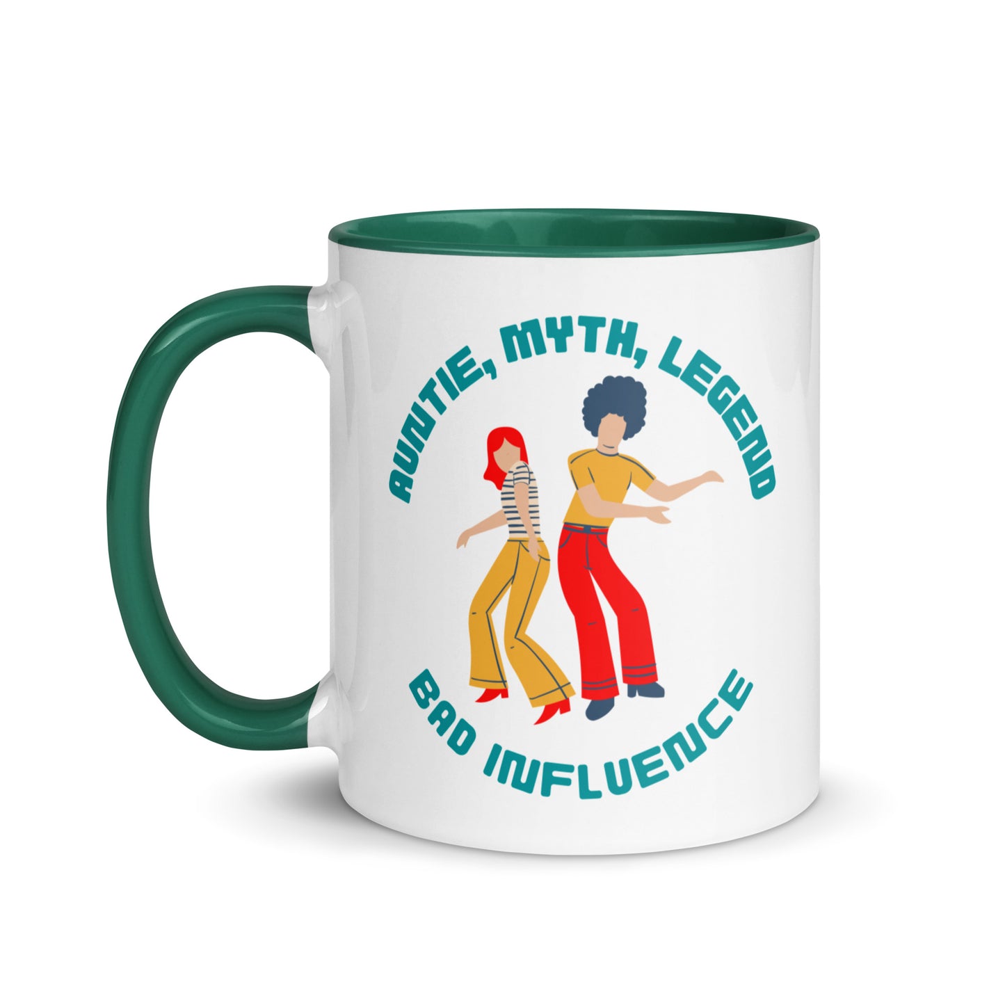 Auntie, Myth, Legend, Bad Influence colour-inside mug