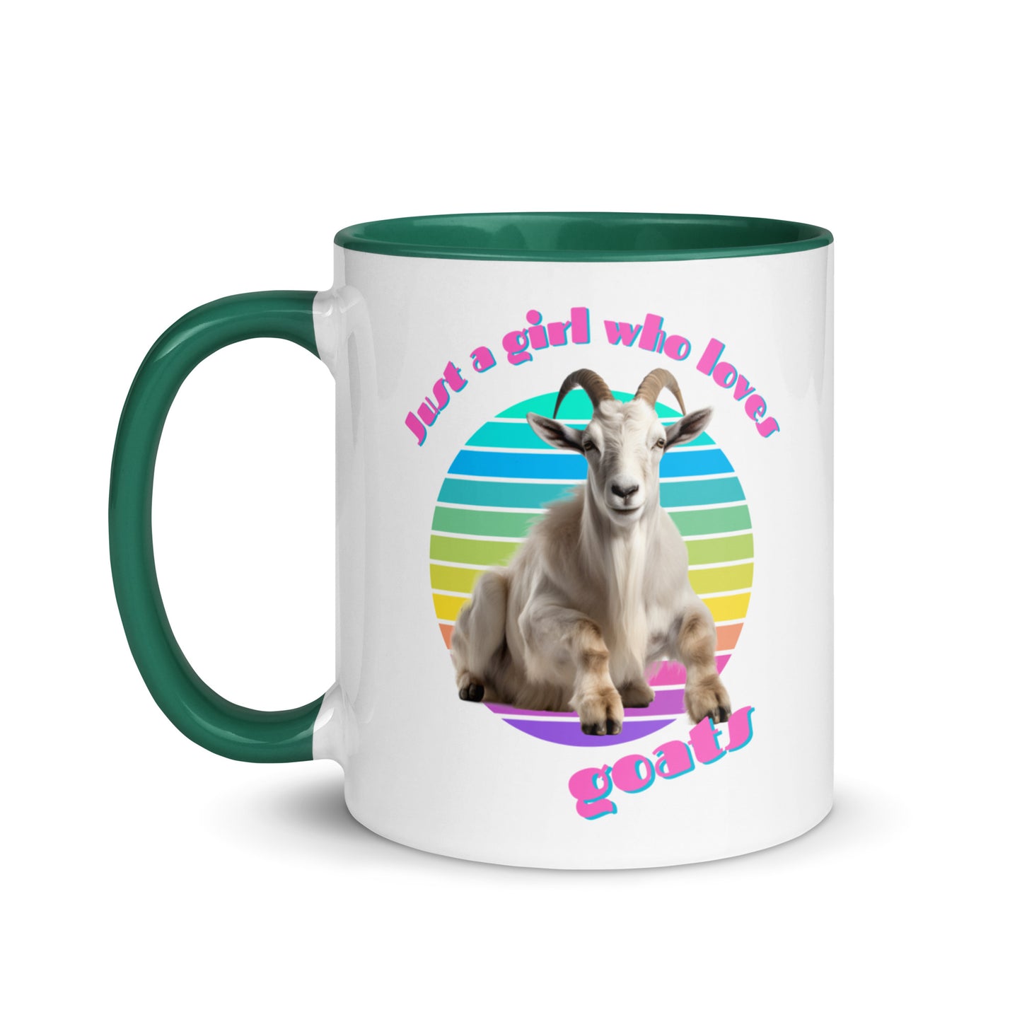 Just a Girl Who Loves Goats colour-inside mug