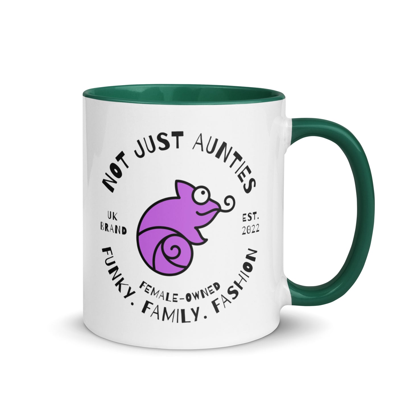 Not Just Aunties logo colour-inside mug